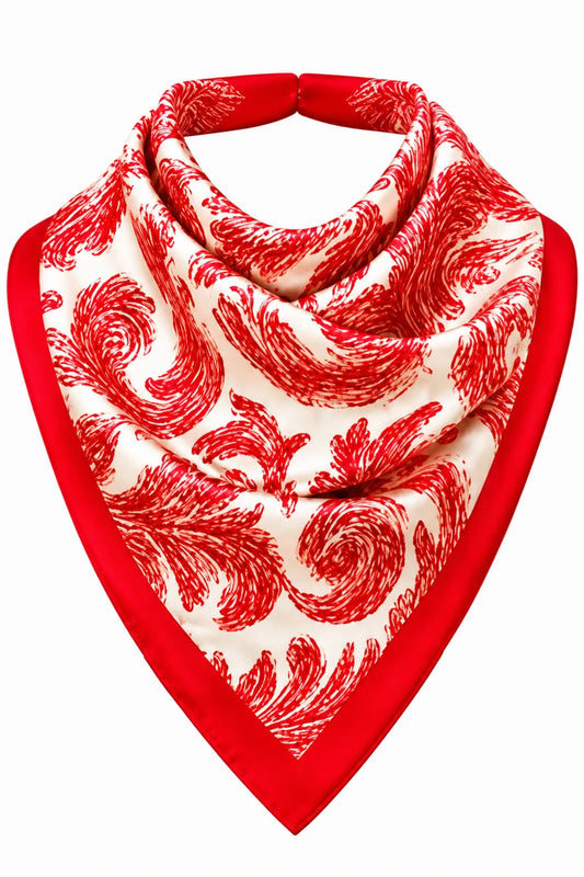 Anna Cate Paisley Scarf in Red