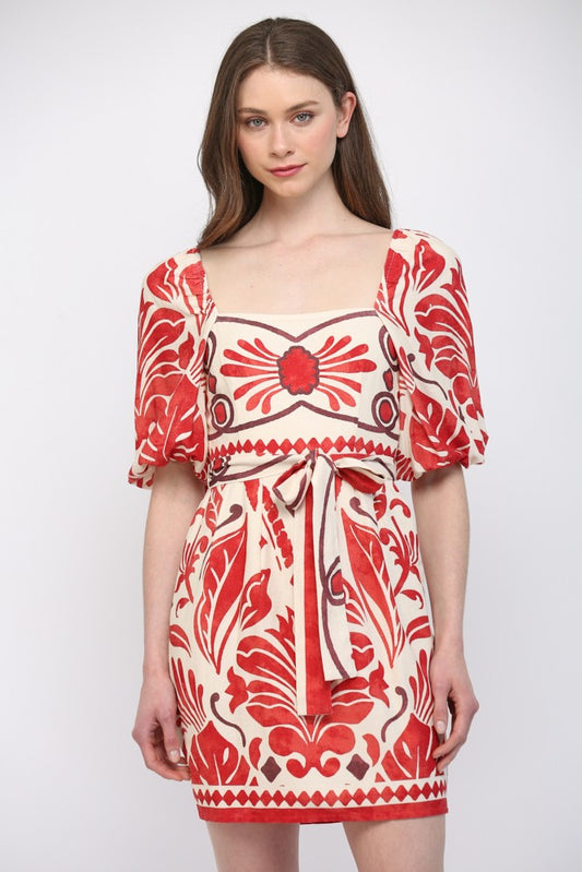 Charlie Linen Tie Mini Dress