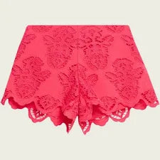 Never A Wallflower Amy Red Floral Shorts