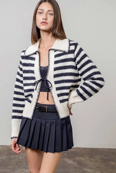 Moon River Tie Front Cardigan