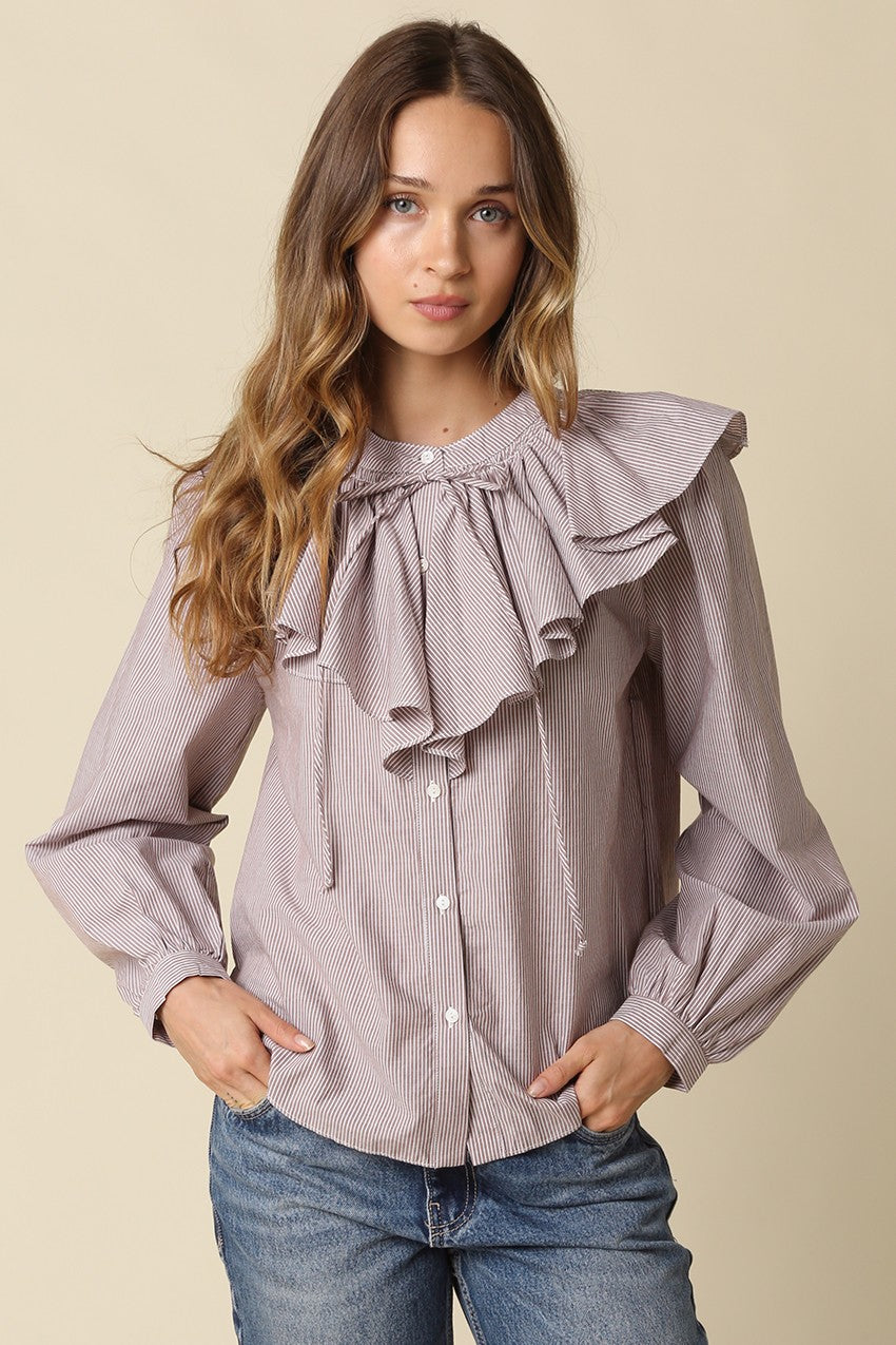 Shelby Ruffle Collared Blouse