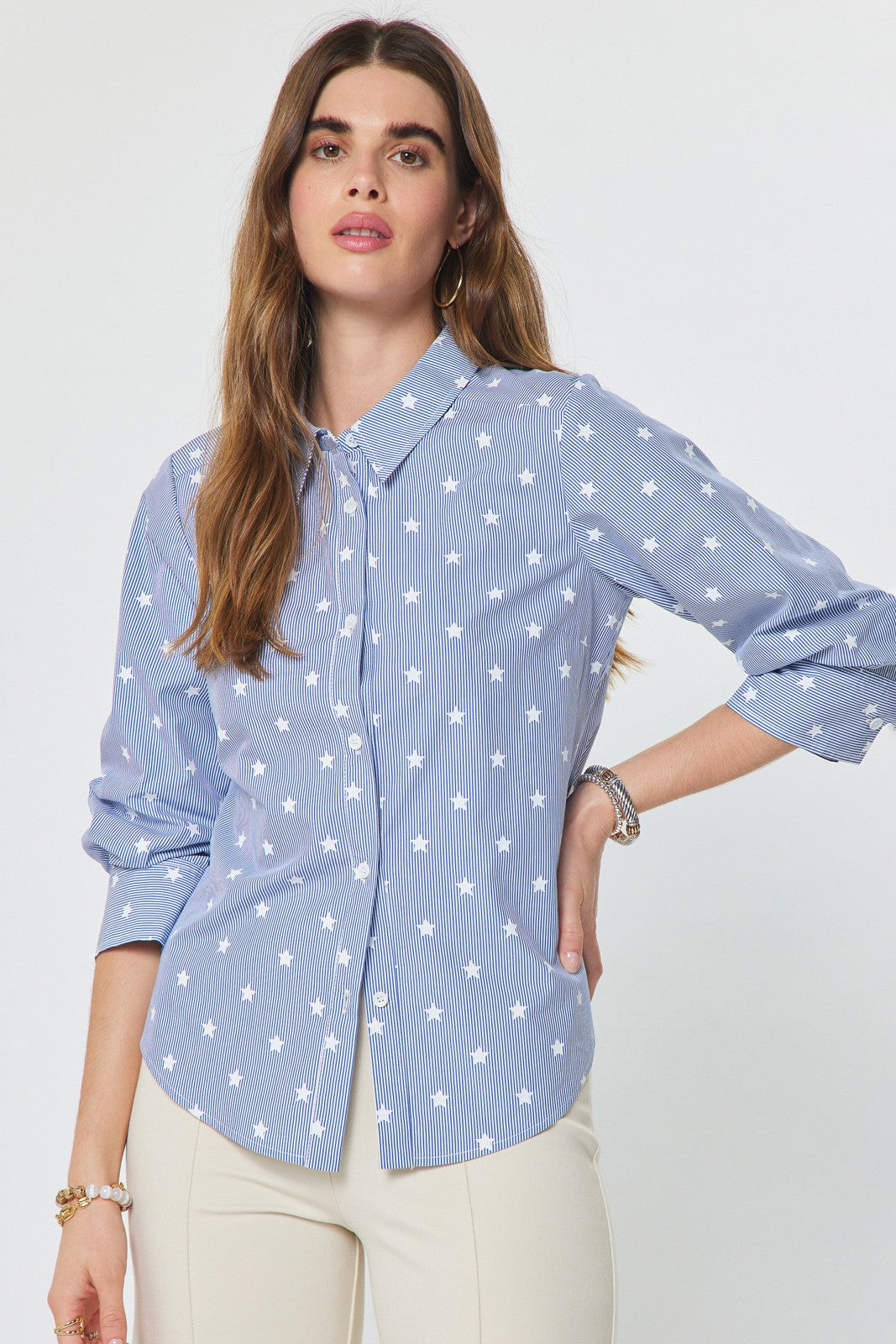 Kelsey Striped Star Blouse