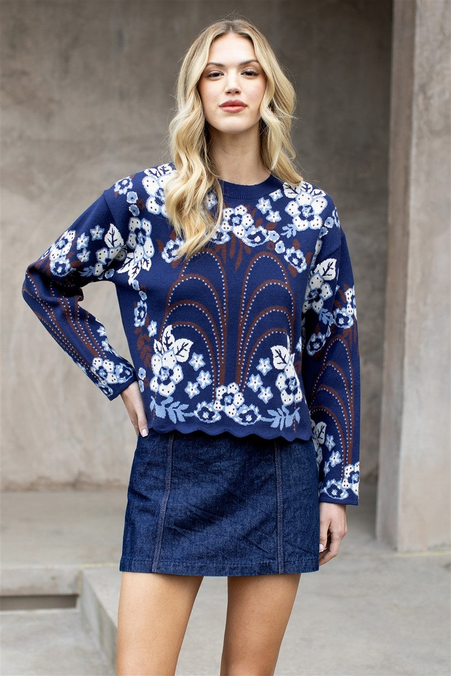THML Royce Patterned Sweater