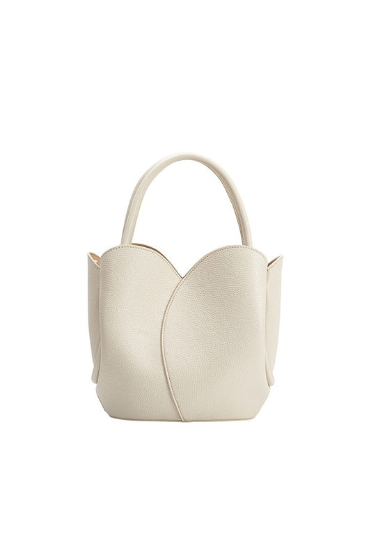 Melie Bianco Tulip Top Handle Bag in Bone