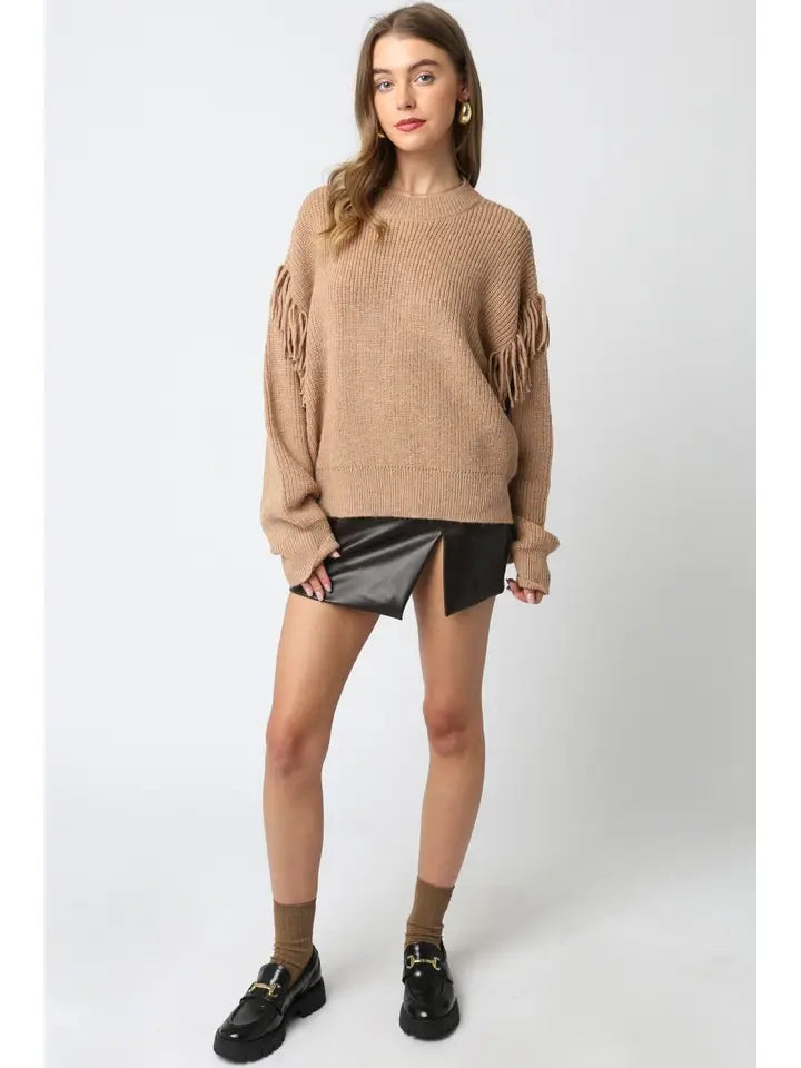 Sutton Knit Fringe Sweater