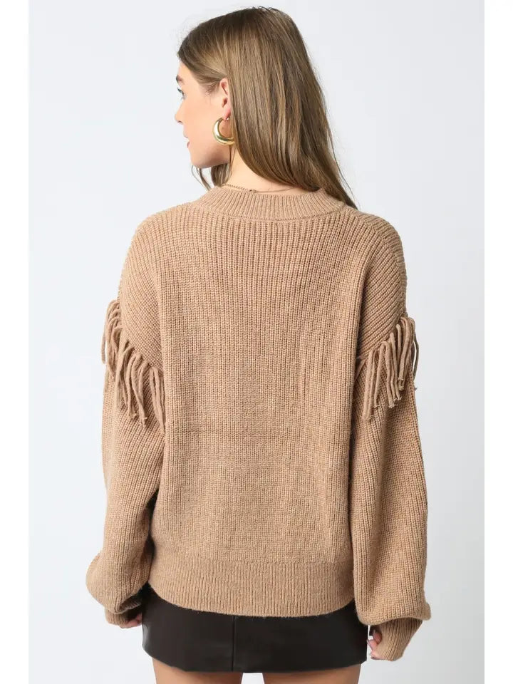 Sutton Knit Fringe Sweater
