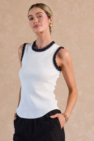 Current Air Emma Ribbed Knit Tank Top