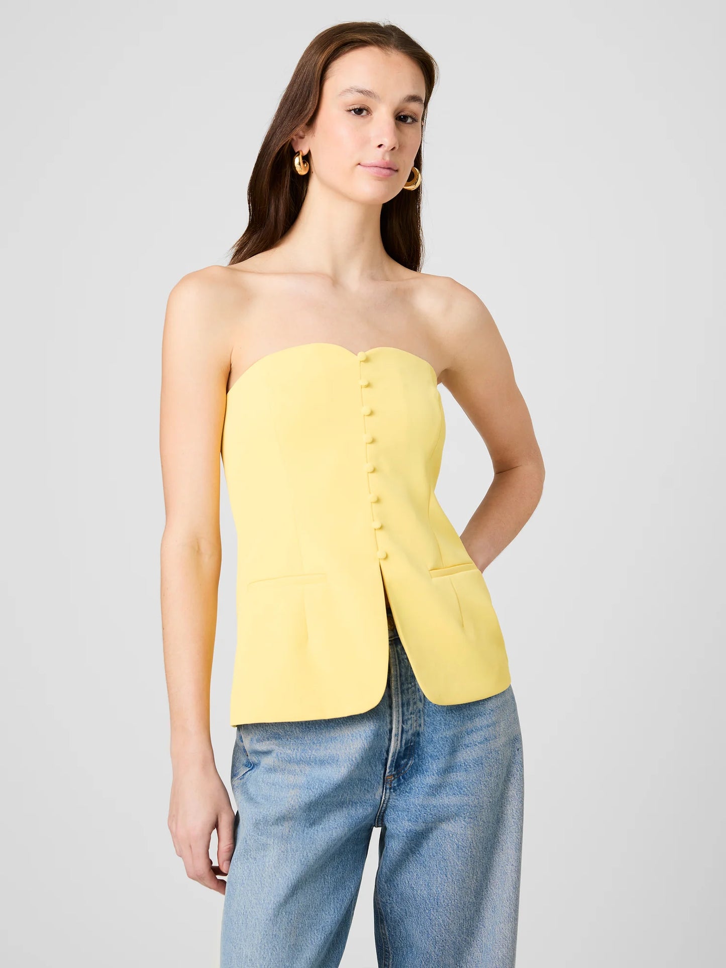 French Connection Harry Suiting Strapless Top