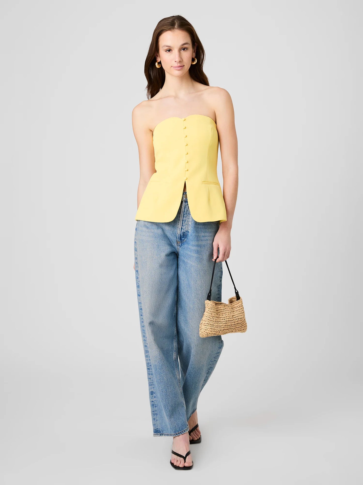French Connection Harry Suiting Strapless Top